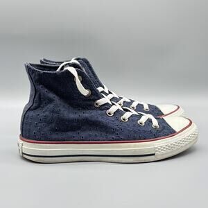 Converse Shoes Womens 7.5 Navy Blue Eyelet Lace Chuck Taylor High Top Sneakers